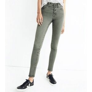 MADEWELL 9" High Rise Skinny Jeans: Garment-Dyed Button-Front stretchy soft 27